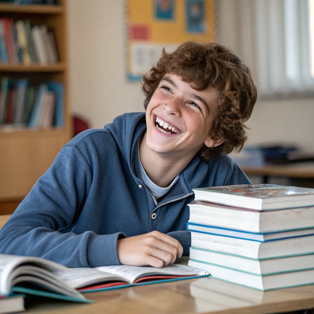 Happy student Mark